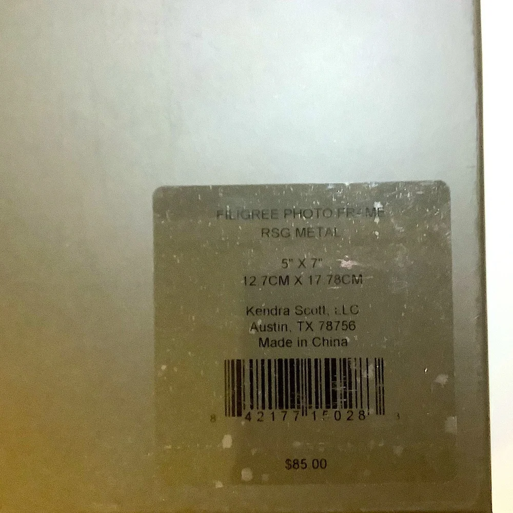 Kendra Scott Home Rose Gold 5 x 7 Filigree Picture Frame New
